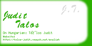 judit talos business card